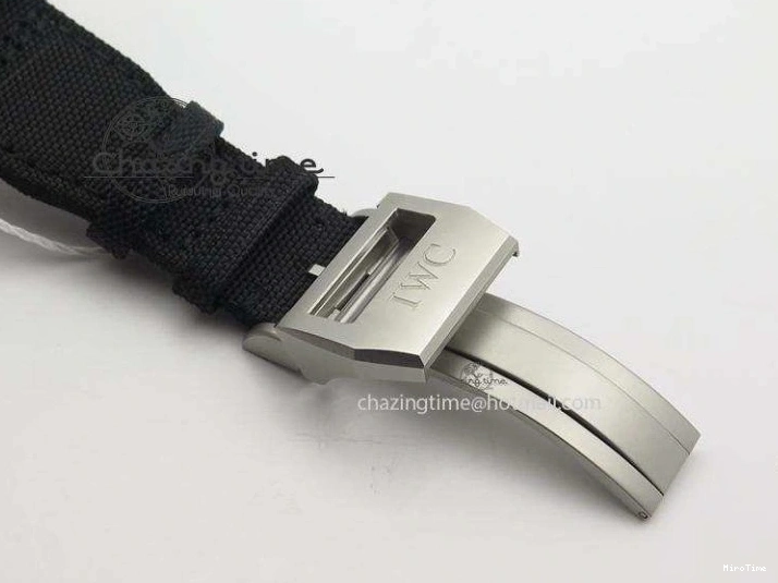 MIROTIME 0113 Comfortable Pilot Chrono IW388003 Real Ceramic ZF 1:1 Best Edition On Black Nylon Strap A 7322